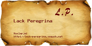 Lack Peregrina névjegykártya